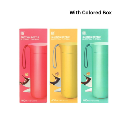 3(5) BSGIFTS 304 Stainless Steel Double Wall Suction Vacuum Thermal Flask – 400ml