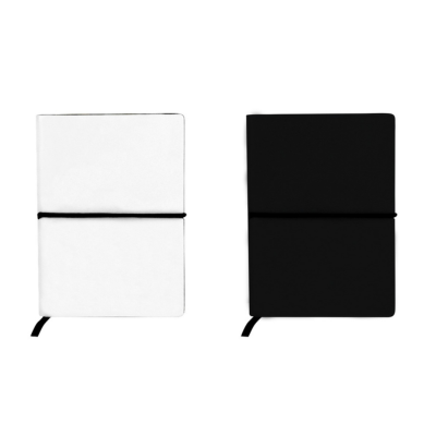 2 BSGIFTS Soft PU Cover Notebook with Elastic Strap - 9.5(L) x 1.2(W) x 13.5 cm(H)