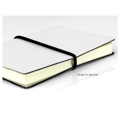 3(2) BSGIFTS Soft PU Cover Notebook with Elastic Strap - 9.5(L) x 1.2(W) x 13.5 cm(H)