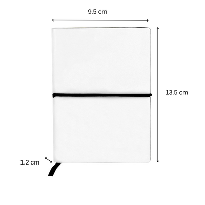 3(5) BSGIFTS Soft PU Cover Notebook with Elastic Strap - 9.5(L) x 1.2(W) x 13.5 cm(H)