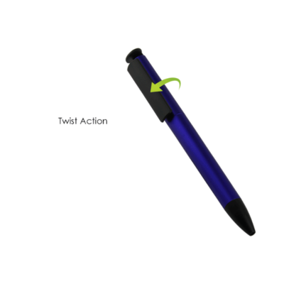 3(3) BSGIFTS Plastic Metallic Surface Ball Pen with Smartphone Stand