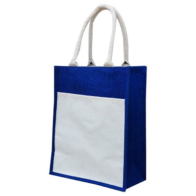 17030 A4 Jute Bag with Front Pocket