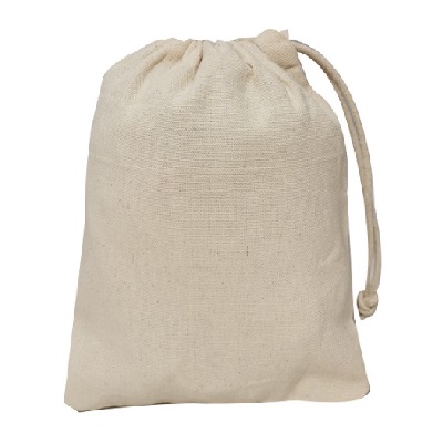 25014 A5 Canvas Drawstring Pouch Bag 8oz - BSGIFTS