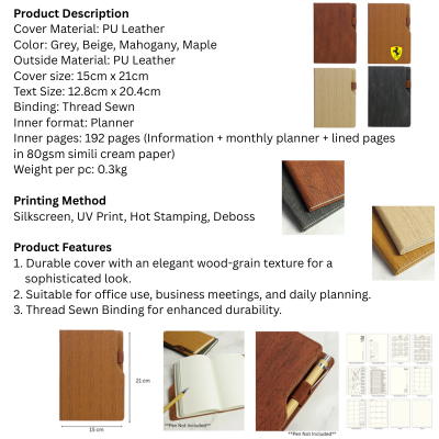 5 BSGIFTS Timber Planner (Sewn Casebound)