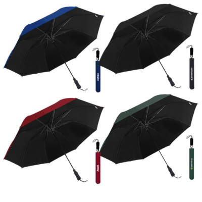3(1) BSGIFTS Auto-Open Black Coated Umbrella -27 inches
