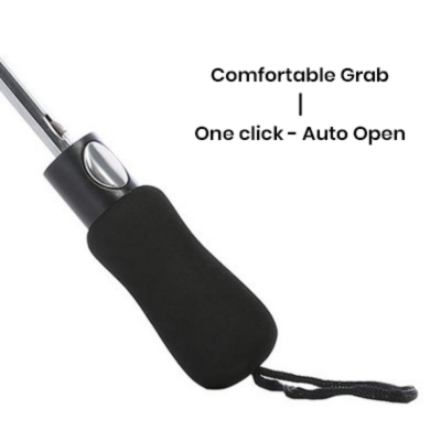 3(2) BSGIFTS Auto-Open Black Coated Umbrella -27 inches