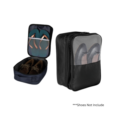 3(1) BSGIFTS Double Layers Triple Tiers Polyester Shoe Bag