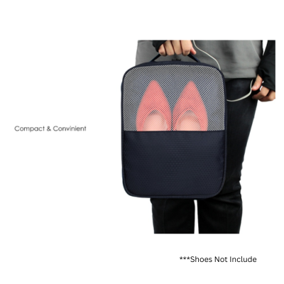 3(2) BSGIFTS Double Layers Triple Tiers Polyester Shoe Bag