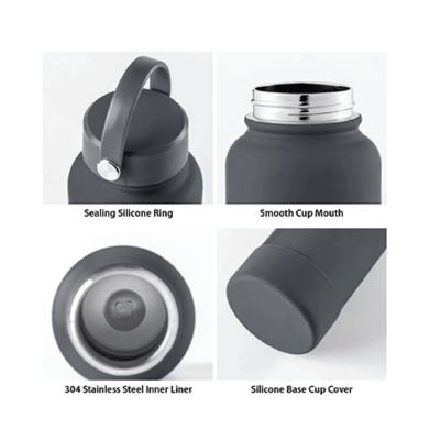 3(2) BSGIFTS Double Wall Leak Proof Stainless Steel Thermos Flask 1000ml