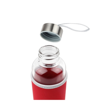 3(2) BSGIFTS Glass Bottle 500ml with Neoprene Pouch – 20.5(H) x 6.5 cm (D)