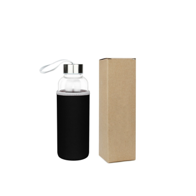 3(3) BSGIFTS Glass Bottle 500ml with Neoprene Pouch – 20.5(H) x 6.5 cm (D)