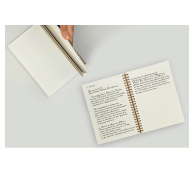 3(4) BSGIFTS A5 Copper Binding Wire O Thick Notebook - 15.6(L) x 1.2(W) x 21cm(H)
