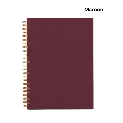 4(4) BSGIFTS A5 Copper Binding Wire O Thick Notebook - 15.6(L) x 1.2(W) x 21cm(H)