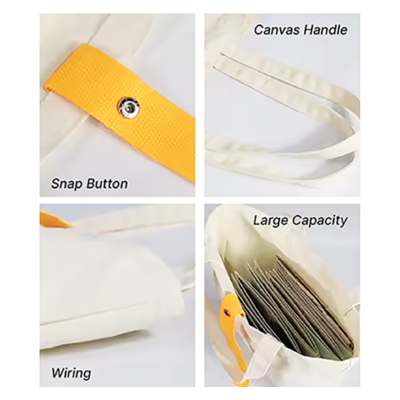 3(2) BSGIFTS Foldable Canvas Bag with color strap 8oz – 34×40