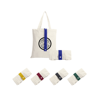 3(5) BSGIFTS Foldable Canvas Bag with color strap 8oz – 34×40