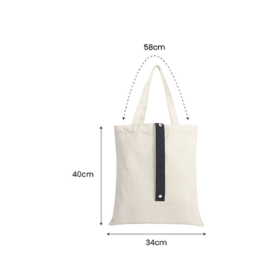 3(6) BSGIFTS Foldable Canvas Bag with color strap 8oz – 34×40