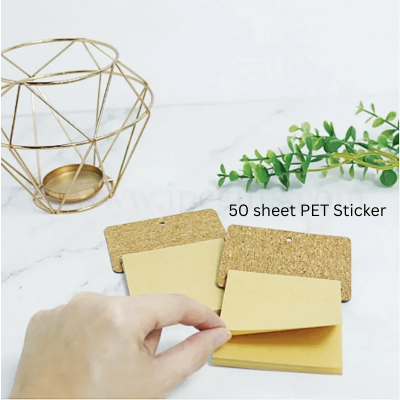 2 Cork Magnetic Sticky Memo Pad 50 Sheets