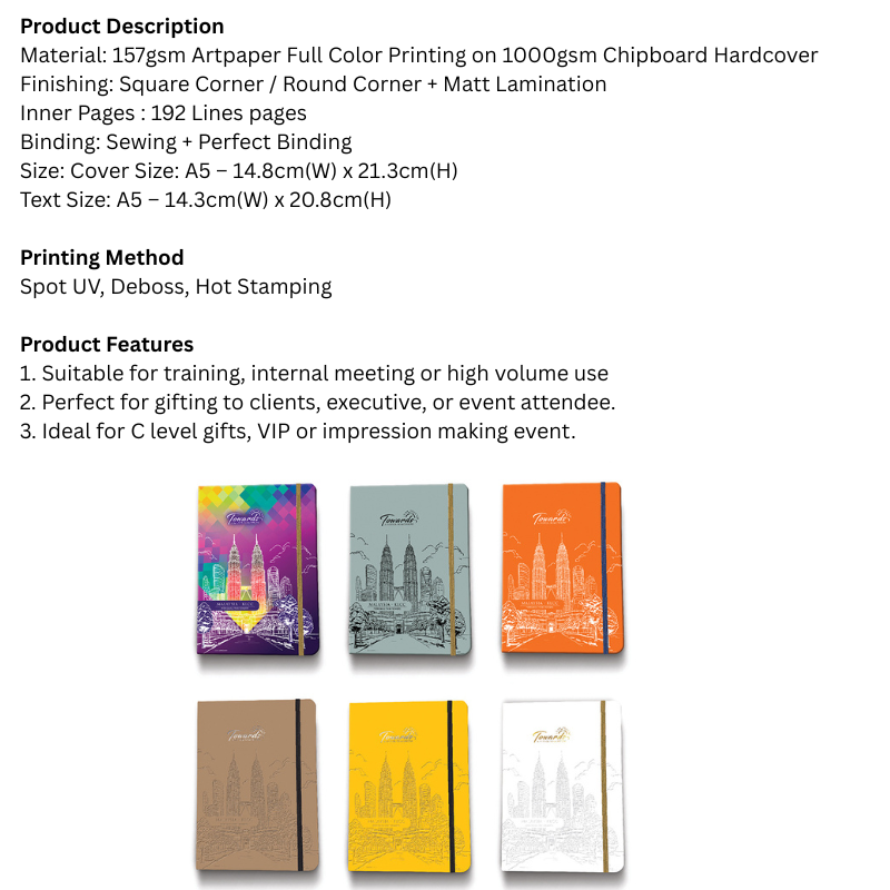 30085 KLCC Hardcover Notebook_Planner ( custom made)