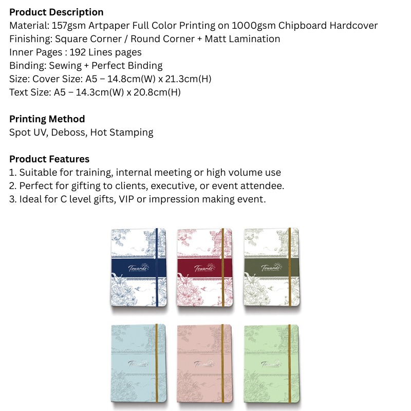 30085 Serenity Garden Hardcover Notebook_Planner ( custom made)