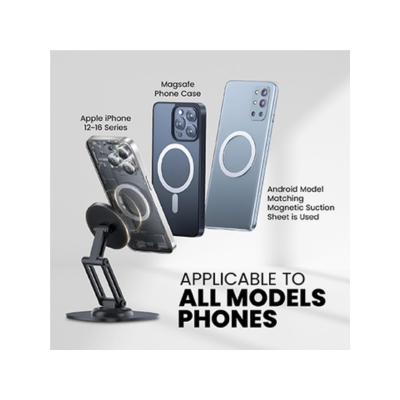 3(6) BSGIFTS 360° Adjustable Aluminium Magnetic Phone Stand