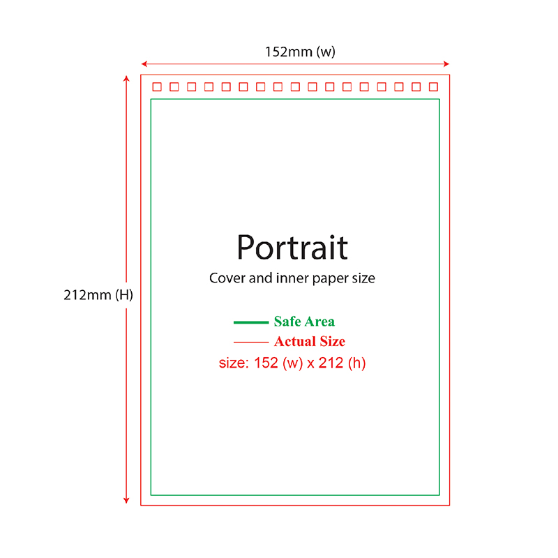 Desktop Calender Portrait Size