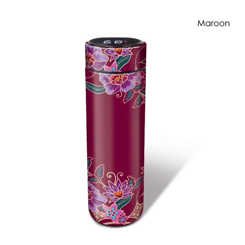 07009_Peranakan-Petals_LED-Flask_H225mm-x-D65mm_Maroon