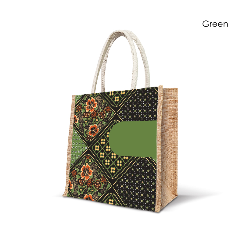 25044_Batik-Harmony_Jute-Bag_H22cm-x-L20.5cm-x-D10.5cm_Green1