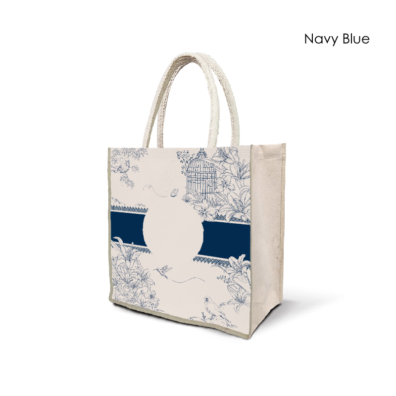 25045_SG_Laminated Canvas Bag_H22cm x L20.5cm x D10.5cm_Blue1