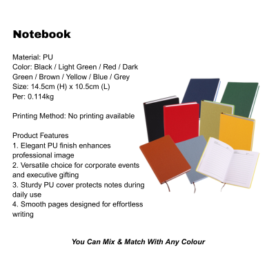 3(2) BSGIFTS Gift Set 2 in 1- Classic Writing Duo (Metal Pen, Notebook)