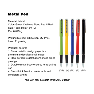 3(3) BSGIFTS Gift Set 2 in 1- Classic Writing Duo (Metal Pen, Notebook)