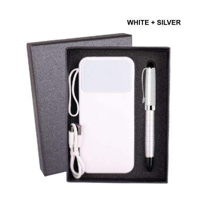 4(1) BSGIFTS Gift Set 2 in 1- Power Duo Gift Set (Power Bank, Metal Pen)
