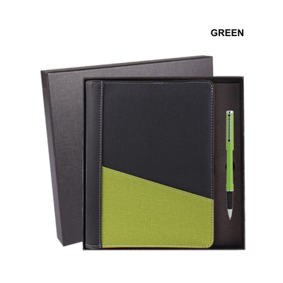 4(4) BSGIFTS Gift Set 2 in 1- Essential Notes Gift Set (Organizer, Metal Pen)