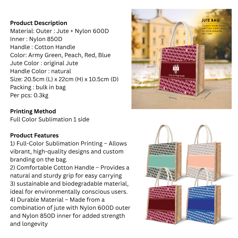 5 BSGIFTS 3D Success Jute Bag ( Custom Made)- 20.5 x 22 x 10.5