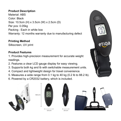5 BSGIFTS AIRLITE Digital Luggage Scale