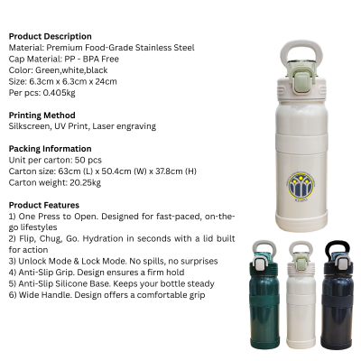 5 BSGIFTS Stainless Steel 304 Vacuum Thermos Flask 750ml