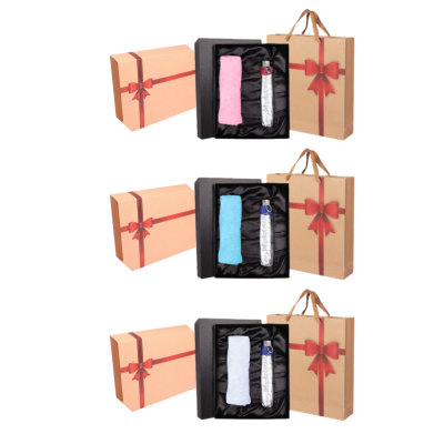 2 BSGIFTS Gift Set 2 in 1-Comfort & Care Gift Set With Recycle Paper Bag (Face Towel, Umbrella)