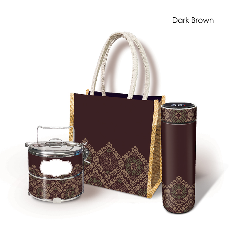 29104_Songket Lestari_3in1 Gift Set_Dark Brown