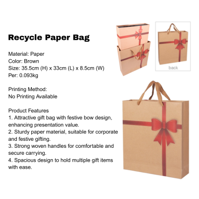 3(1) BSGIFTS Gift Set 4 in 1-Prime Corporate Gift Set With Recycle Paper Bag (Metal Pen, Glass Drinking Bottle, Organizer, USB Drive)