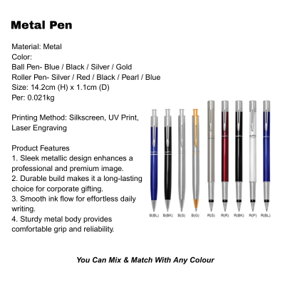 3(3) BSGIFTS Gift Set 2 in 1-Corporate Journal Gift Set (Metal Pen, Notebook)