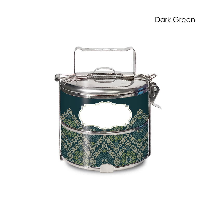 33313_Songket-Lestari_2-Tier-Tiffin_Dark-Green