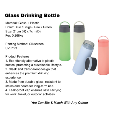 3(4) BSGIFTS Gift Set 4 in 1-Prime Corporate Gift Set With Recycle Paper Bag (Metal Pen, Glass Drinking Bottle, Organizer, USB Drive)
