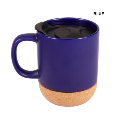 4(1) BSGIFTS Cork Base Ceramic Mug with Ribbon Box - 350ml