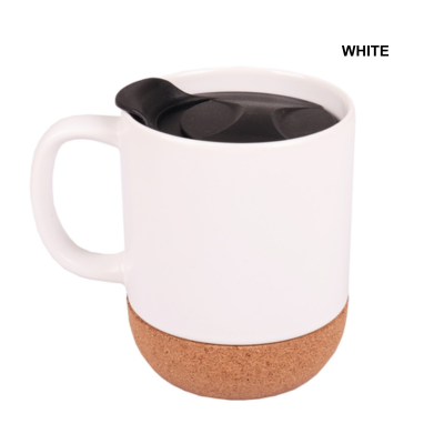 4(2) BSGIFTS Cork Base Ceramic Mug with Ribbon Box - 350ml