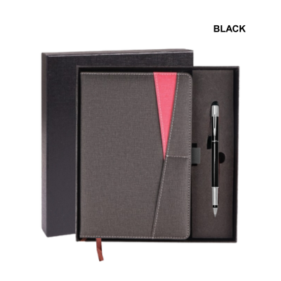 4(2) BSGIFTS Gift Set 2 in 1-Corporate Journal Gift Set (Metal Pen, Notebook)