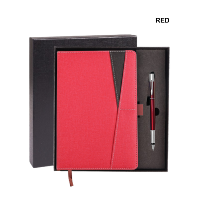 4(3) BSGIFTS Gift Set 2 in 1-Corporate Journal Gift Set (Metal Pen, Notebook)