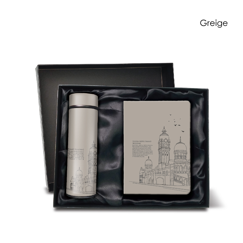 29105_KL-Sultan-Abdul-Samad-Gift-Set_LED-Flask-n-Notebook_Greige