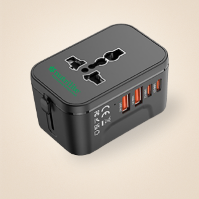 1 BSGIFTS Compact and lightweight Travel Adapter 2 Type-C 20W PD + 2 USB Charger