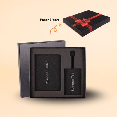 1 BSGIFTS Passport Holder & Luggage Tag Gift Box