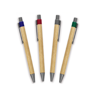 2 BSGIFTS Eco Paper Press Action Ball Pen