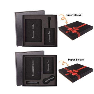 2 BSGIFTS Passport Holder & Luggage Tag Gift Box